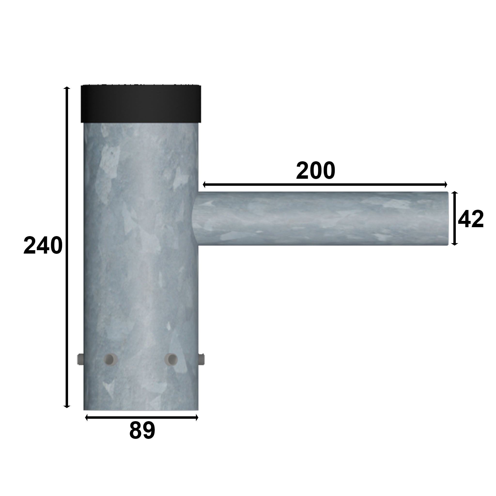 Single Outreach Arm Lantern Bracket - Suitable for 3m to 12m Columns