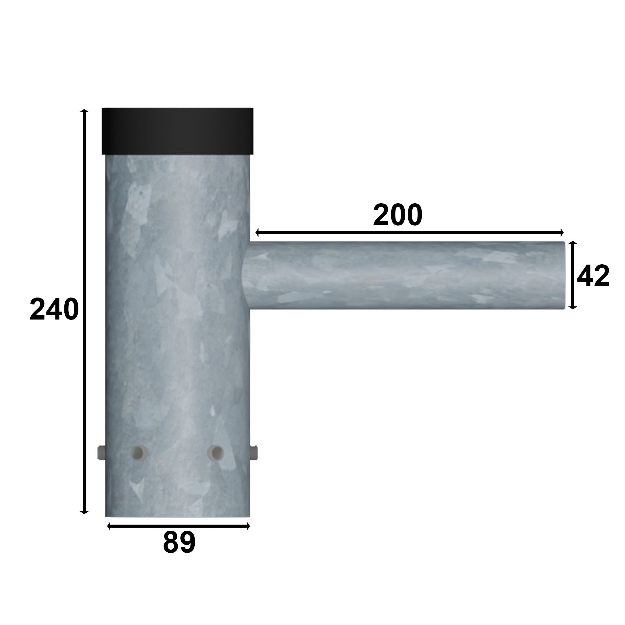 Single Outreach Arm Lantern Bracket - Suitable for 3m to 12m Columns