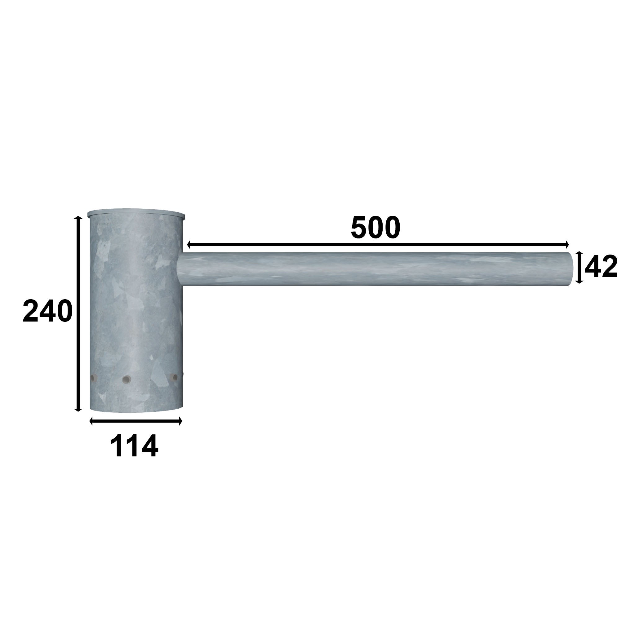 Single Outreach Arm Lantern Bracket - Suitable for 3m to 12m Columns
