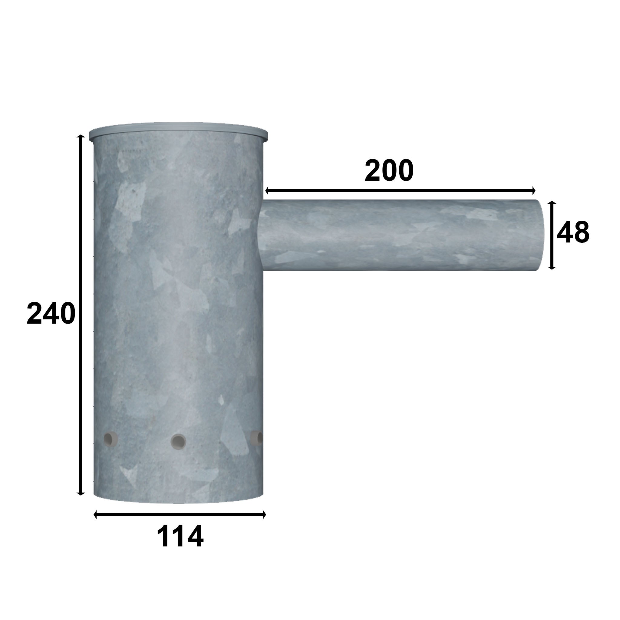 Single Outreach Arm Lantern Bracket - Suitable for 3m to 12m Columns
