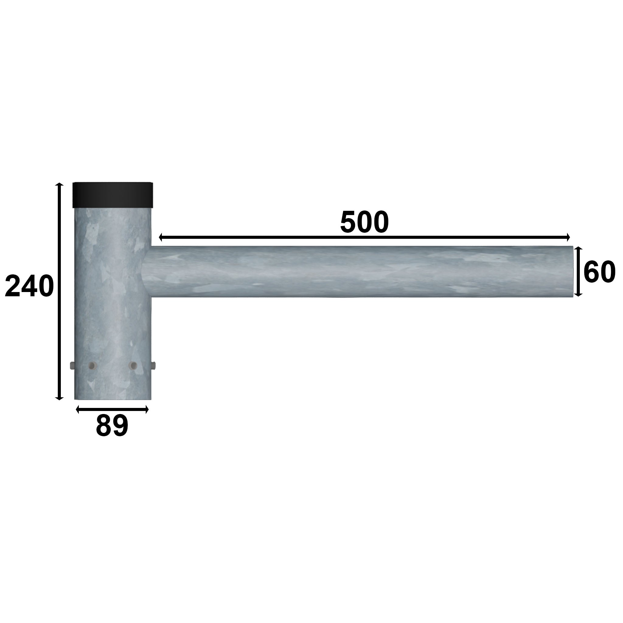 Single Outreach Arm Lantern Bracket - Suitable for 3m to 12m Columns