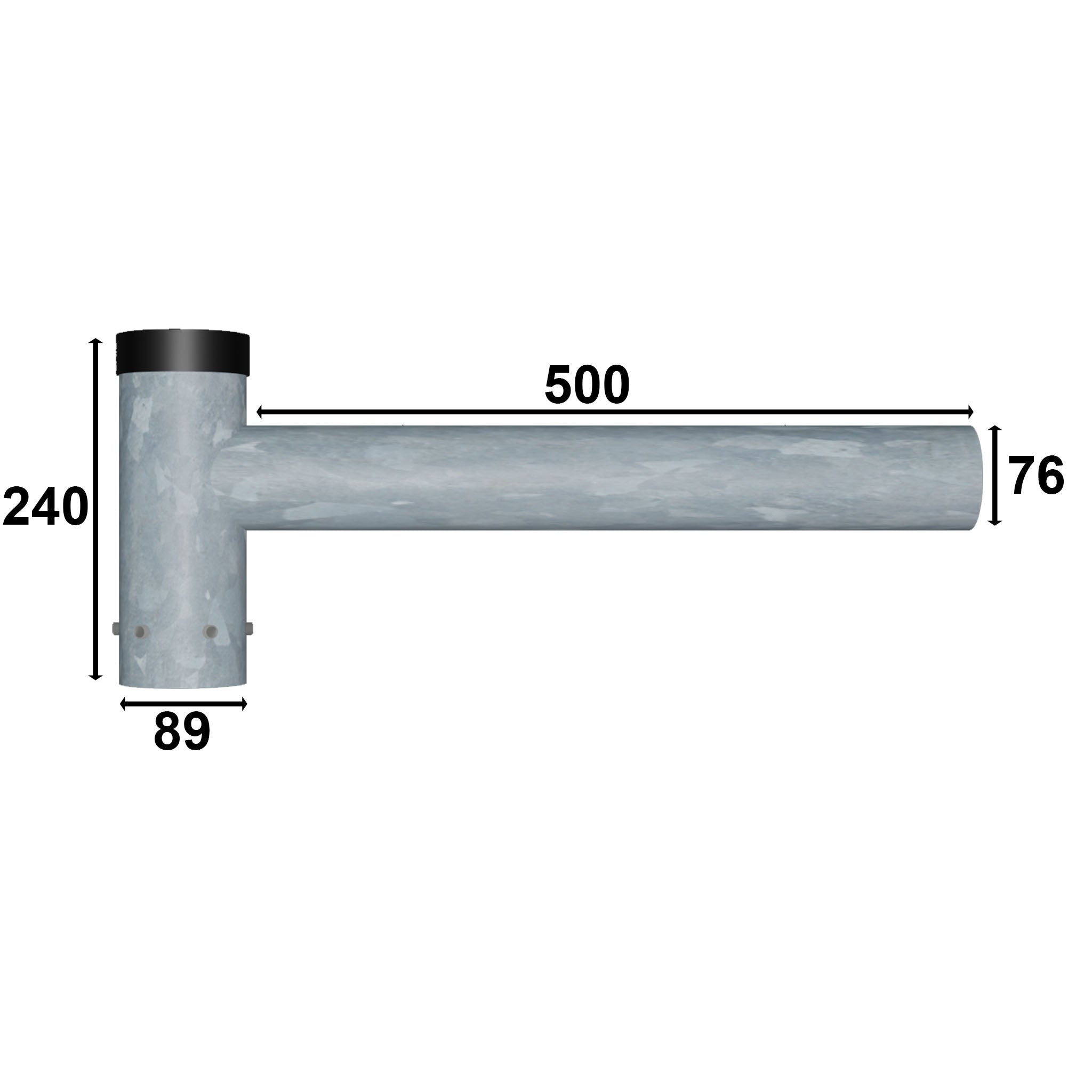 Single Outreach Arm Lantern Bracket - Suitable for 3m to 12m Columns