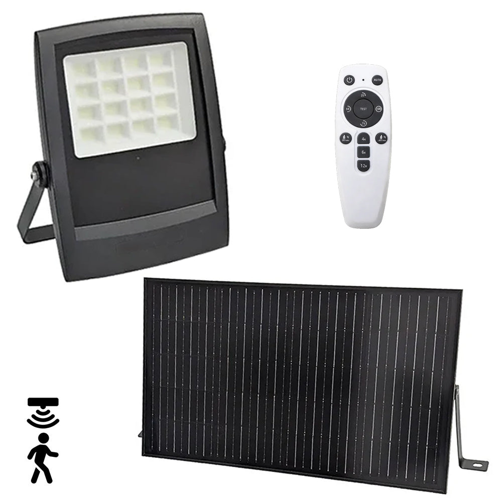 40W Solar LED Floodlight with Separate Solar Panel – 5,000 Lumens IP65