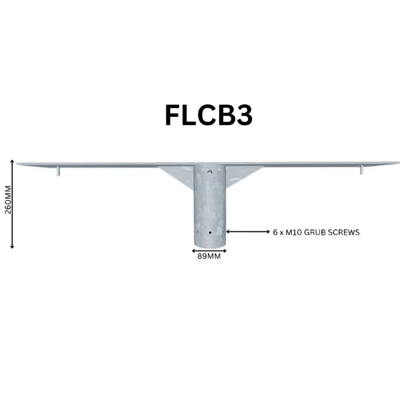 Column Bracket Light Triple Floodlight Column Bracket - Suitable for 3m to 12m Columns ...