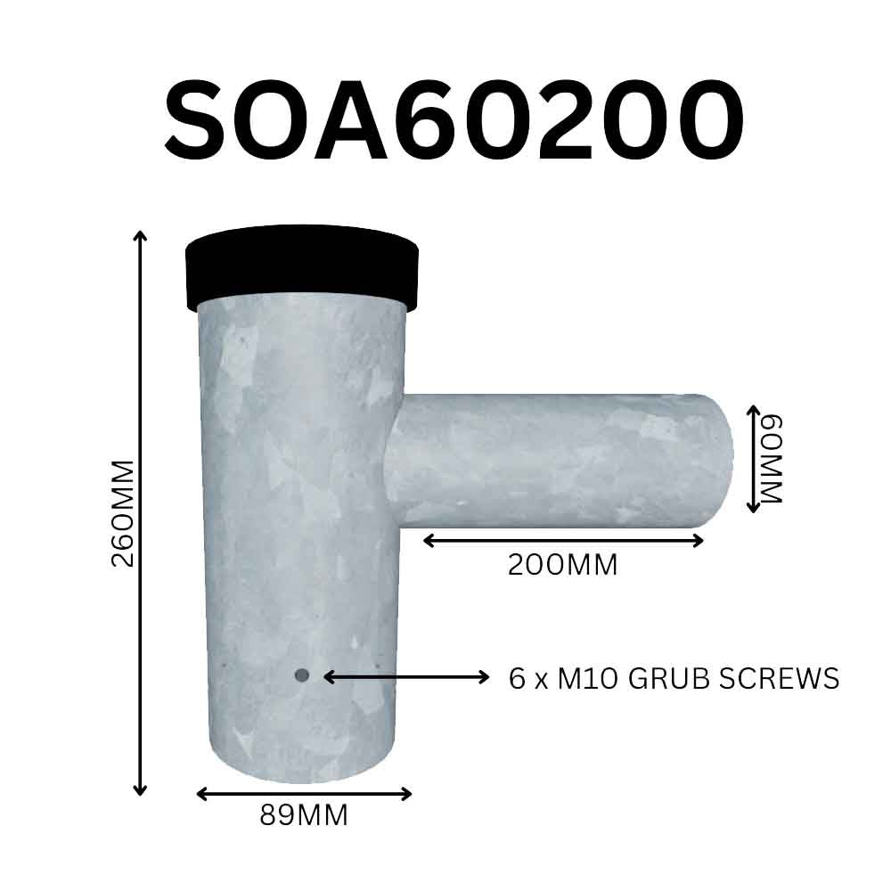 SOA60200 - Single Short Outreach Arm Lantern Bracket