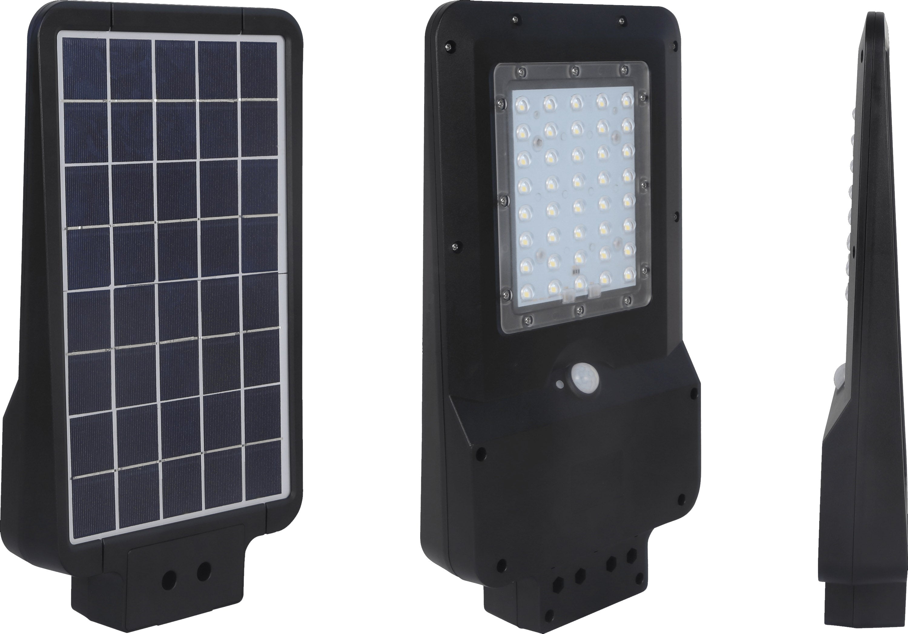 20W LED Solar Street Light Black 2,200 Lumens Daylight LED IP65